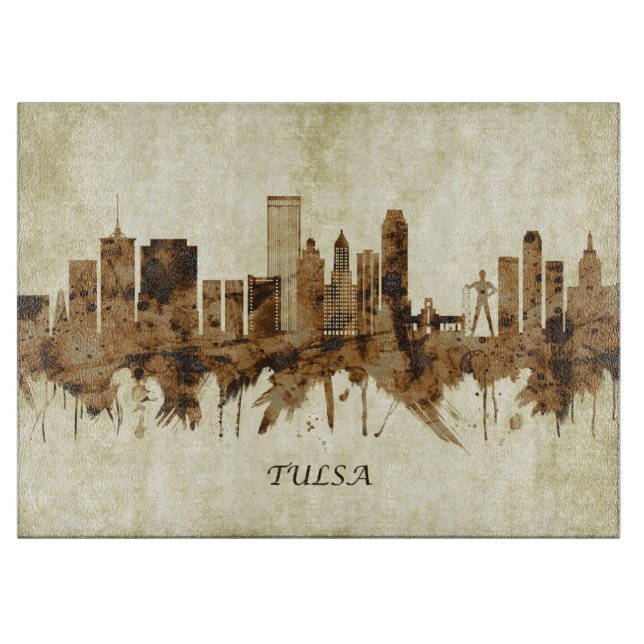 Tulsa Oklahoma City Schneidebrett (Vorderseite)