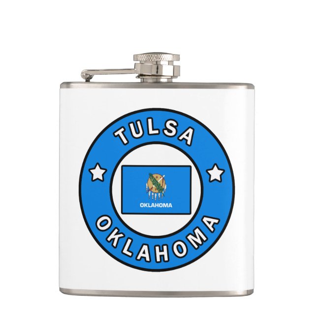 Tulsa Oklahoma Flachmann (Vorderseite)