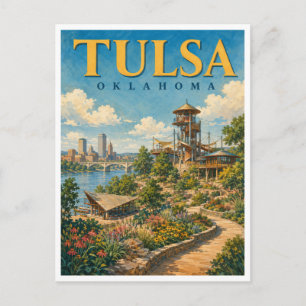 Tulsa Oklahoma Gathering Place GeoSaga Postkarte