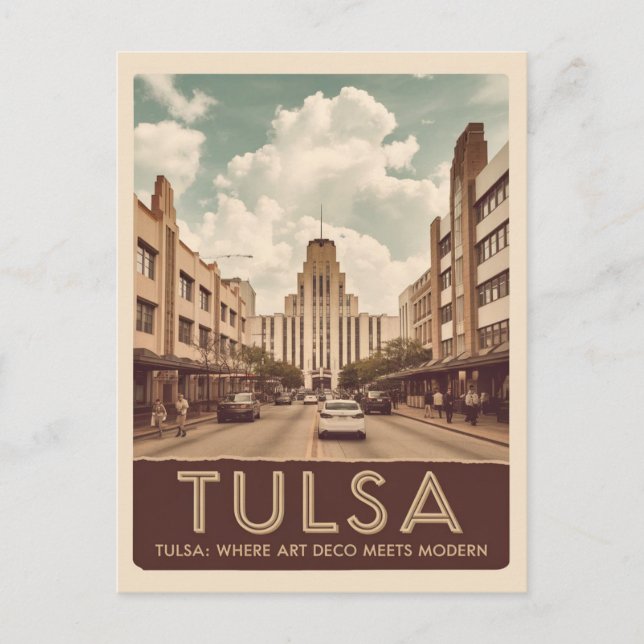 Tulsa, Oklahoma Postkarte (Vorderseite)