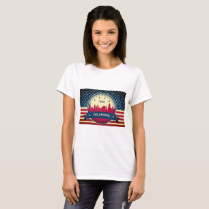 Tulsa Oklahoma Retro Skyline T-Shirt