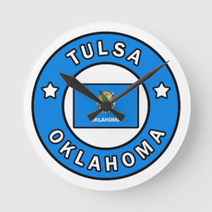 Tulsa Oklahoma Runde Wanduhr
