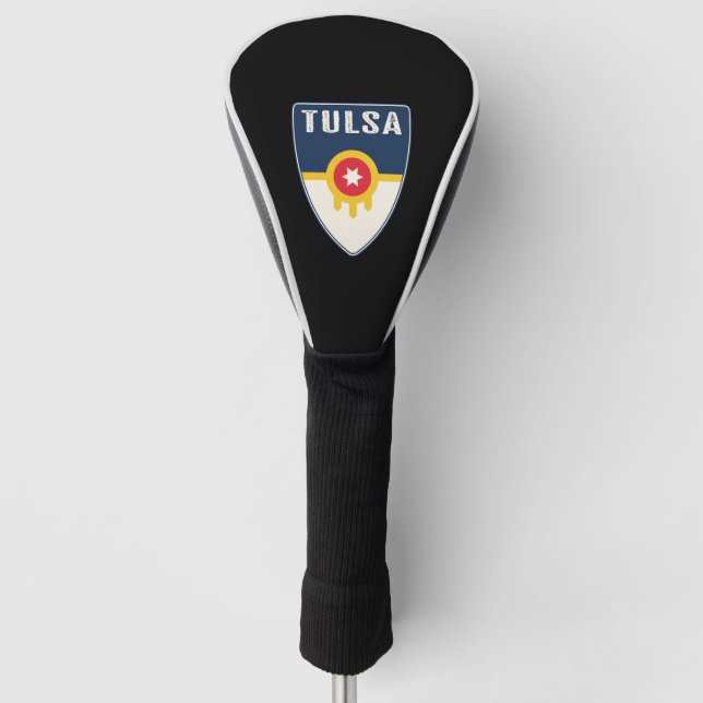 Tulsa Oklahoma Schild Golf Headcover (Vorderseite)