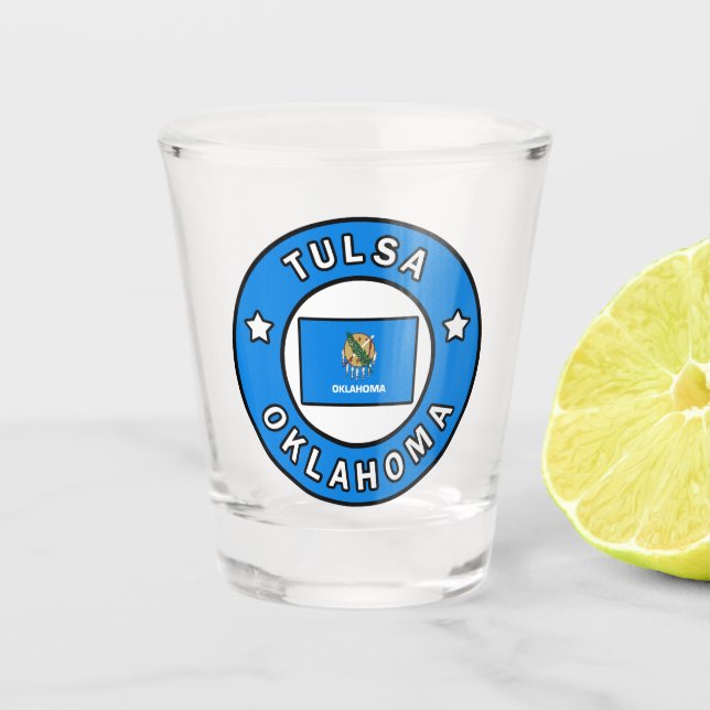 Tulsa Oklahoma Schnapsglas (Vorderseite)