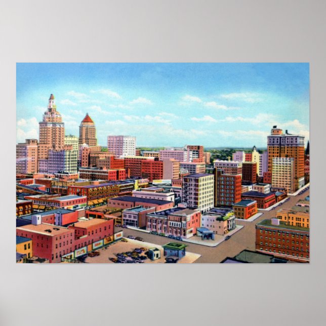 Tulsa Oklahoma Skyline Poster (Vorne)