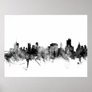 Tulsa Oklahoma Skyline Poster