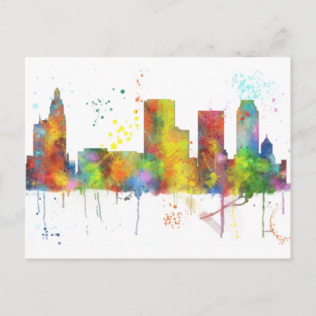 TULSA, OKLAHOMA SKYLINE POSTKARTE (Vorderseite)