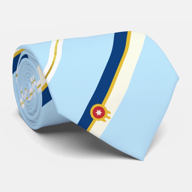 Tulsa (Oklahoma) Stadtflagge Neck Tie Krawatte (Gerollt)