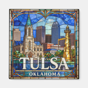 Tulsa Oklahoma Stadtlandschaft ✨ Magnet