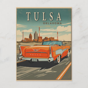 Tulsa Oklahoma Vintage Reise Postkarte