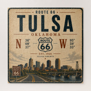 Tulsa Route 66 Skyline Koordinaten Reise