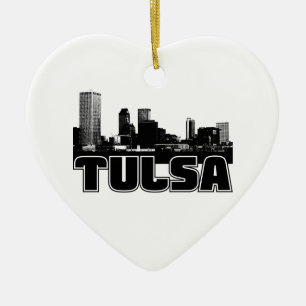 Tulsa-Skyline Keramikornament