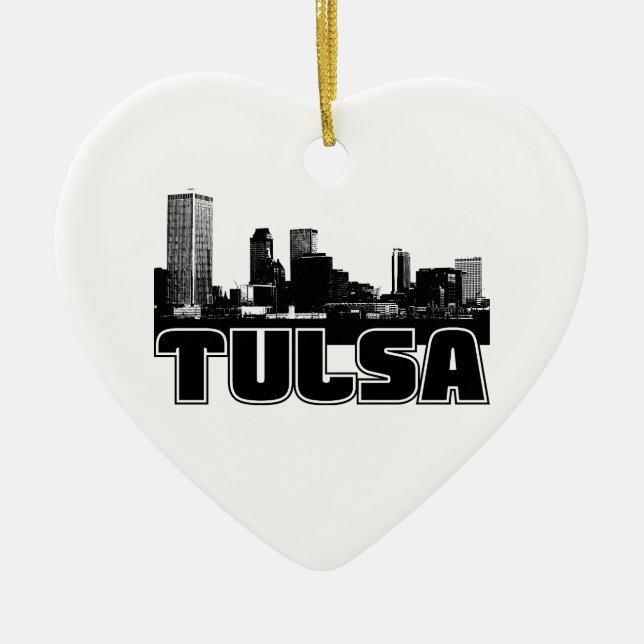 Tulsa-Skyline Keramikornament (Vorne)