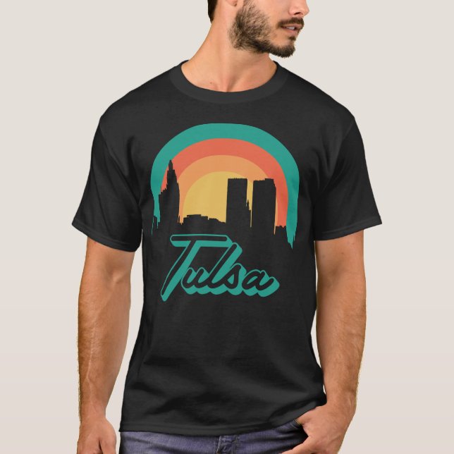 Tulsa Skyline - Staat Oklahoma T-Shirt (Vorderseite)
