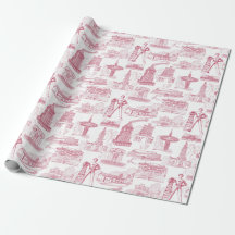 Tulsa Toile Wrapping Paper Roll