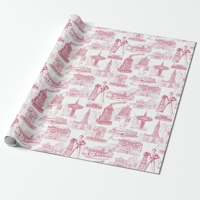Tulsa Toile Wrapping Paper Roll Geschenkpapier (Ungerollt)
