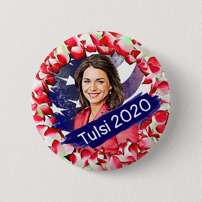 Tulsi Gabbard für die Präsidentschaftswahl 2020 Button (Vorderseite)