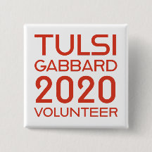 Tulsi Gabbard Volunteer 2 Zoll Square Button