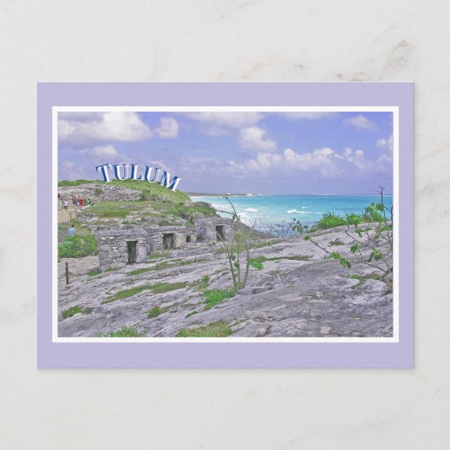 TULUM/ALTE MAYANRUINE/KARIBISCHE MEERESSEE POSTKARTE (Vorderseite)