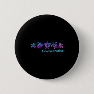 Tulum Beach Design _ Tribal Turtle Geschenk Button