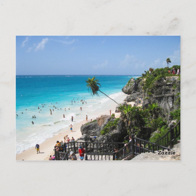 Tulum Beach Mexico Postkarte (Rückseite)