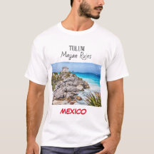Tulum Mayan Ruins Mexico T - Shirt White