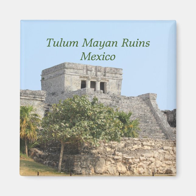 Tulum Mayan Ruins, Mexiko Reisemagnet Magnet (Vorne)