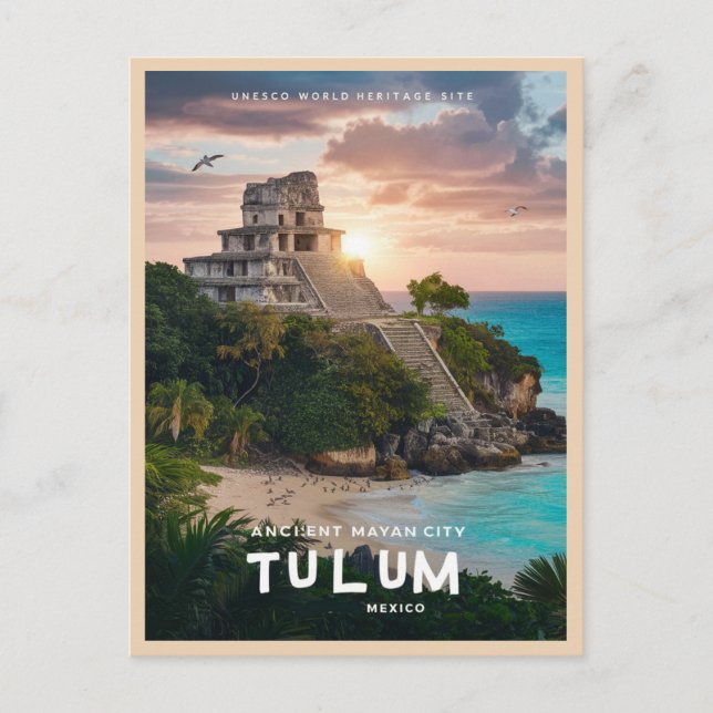 Tulum Mayan Ruins Postkarte (Vorderseite)