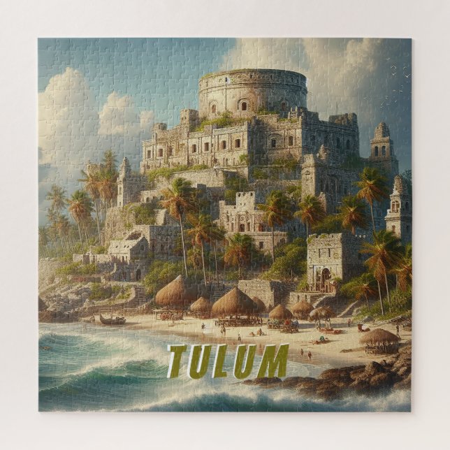 Tulum Mexico Landscape Vintage Reise (Vertikal)