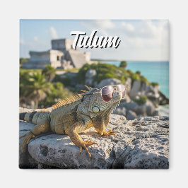 Tulum Mexico Reise Iguana Magnet