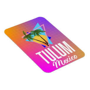 Tulum Mexico Retro Reiseplakat. Magnet