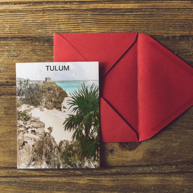 Tulum Mexico Tropische Landschaft Souvenir Postkarte (tulum mexico yucatan travel postcard)