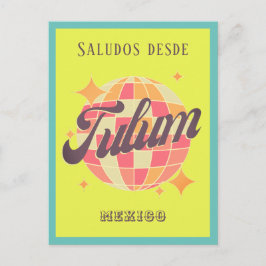 Tulum Mexiko farbenfrohe Ferien am Strand Postcard Postkarte