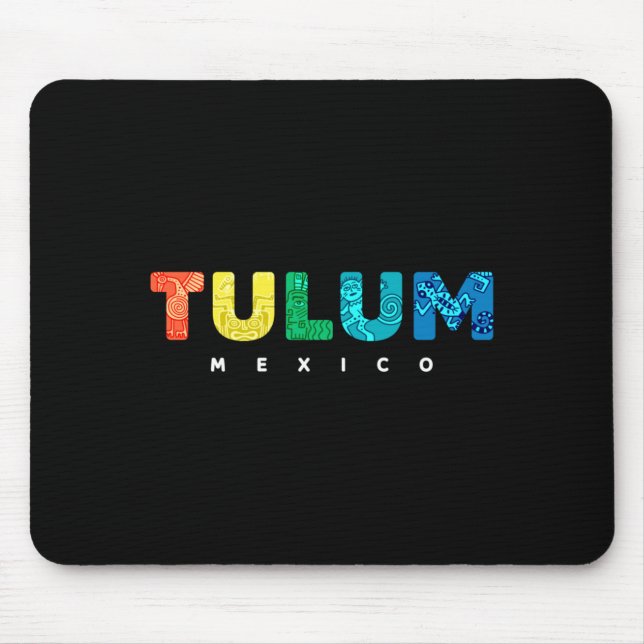 Tulum Mexiko Farbige Maya-Stammes-Erinnerung Junge Mousepad (Vorne)
