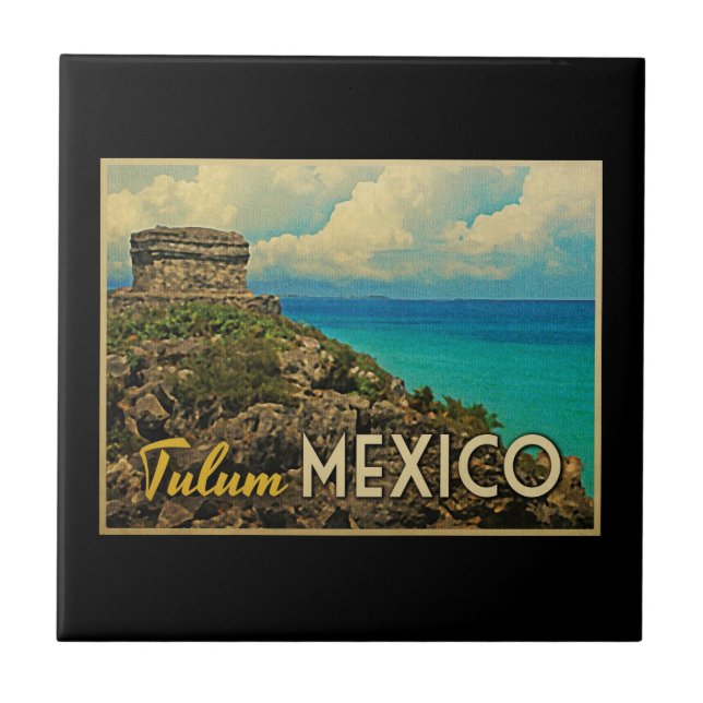 Tulum Mexiko Fliese (Vorderseite)