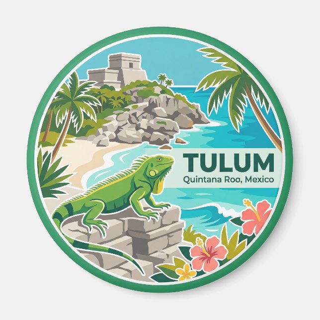 Tulum Mexiko Magnet (Vorne)