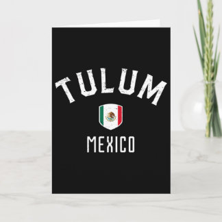 Tulum Mexiko - Mexikanische Flagge Tulum T-Shirt  Karte
