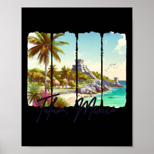 Tulum Mexiko Reise Treffen Sie mich in Tulum Souve Poster