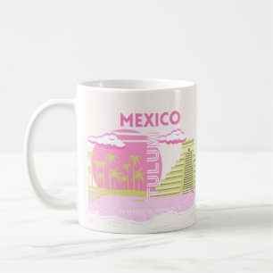 Tulum, Mexiko, Reisekunst, Rosa Kaffeetasse