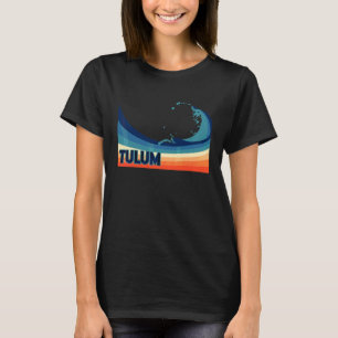 Tulum Mexiko Retro-Surf-Segel- und Angelurlaub T-Shirt
