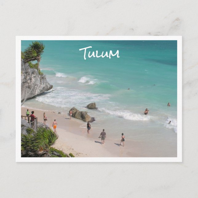 Tulum, Mexiko/ schöner Strand Postkarte (Vorderseite)