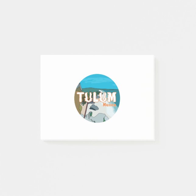 Tulum Mexiko Tolle Geschenkidee Post-it Klebezettel (Vorderseite)