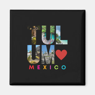 Tulum Mexiko Urlaub Strand passende Familiengruppe Magnet