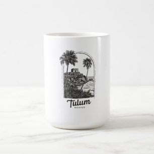 Tulum Mexiko Vintage-Reiseziel Mayan-Ruine Kaffeetasse