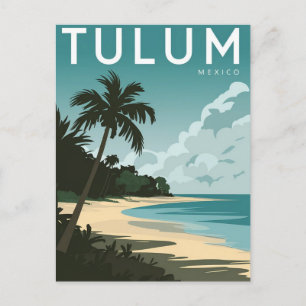Tulum Strand, Mexiko Vintage Retro Postkarte
