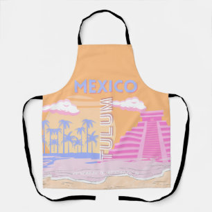 Tulum, Travel Art, Preppy Schürze