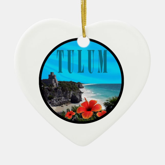 Tulum Vergangenheit Keramik Ornament (Vorne)