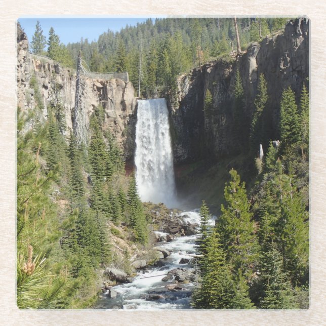 Tumalo Falls, Bend, Oregon Glasuntersetzer (Vorderseite)
