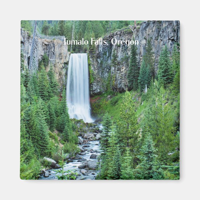 Tumalo Falls, Oregon landschaftliches Foto Magnet (Vorne)