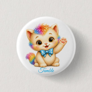 Tumble das Kätzchen Knopf Button